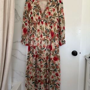Floral V-Neck Maxi Dress